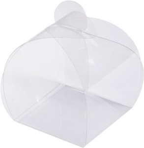 Коробка на 1 конфету БОНБОНЬЕРКА прозрачная 45х45х45мм
