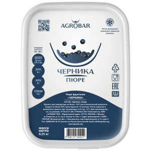 Пюре Агробар Черника 250 грамм