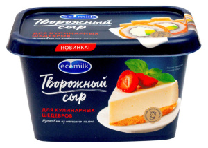 Сыр творожный ЭКОМИЛК 60% 350 грамм