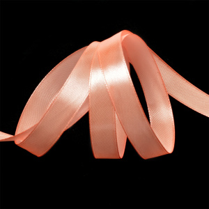 Лента атласная 12мм персиковый (катушка 22,5м) 3068