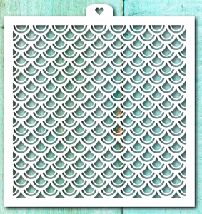 Трафарет "Чешуя дракона, русалки, рыбы»