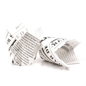 Бумажные капсулы Тюльпан 50х80 мм ГАЗЕТА (20 штук)