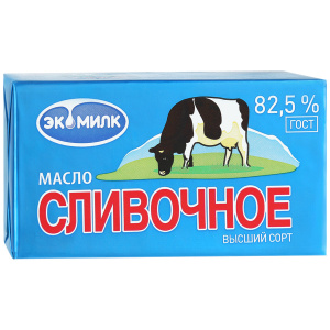 Масло сливочное Экомилк 82,5% 380 грамм