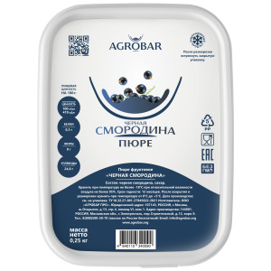 Пюре Агробар Черная Смородина 250 грамм