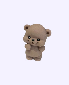 Фигурка из шоколадной глазури МЕДВЕЖОНОК КРАНЧ 4х4,5х6,5см ТЕМНО-БЕЖЕВЫЙ