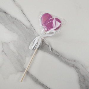 Леденец СЕРДЦЕ сиреневый 5см