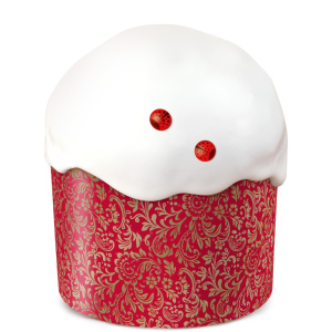 Форма "Кулич" D90мм Н90мм ФЛОРА КРАСНАЯ 250 грамм (10 штук)