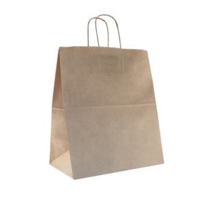 Пакет крафтовый 220х120х250мм с ручками МАЛЕНЬКИЙ