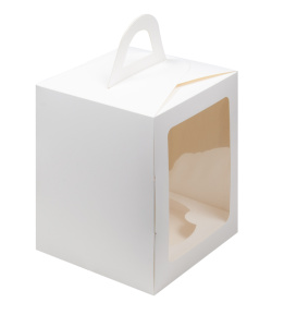 Коробка для кулича или пряничного домика 185х185х230мм с ложементом