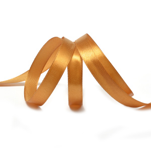 Лента атласная 12мм темное золото (катушка 27,4м) 3130