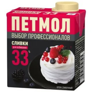Сливки Петмол 33% 0,5л