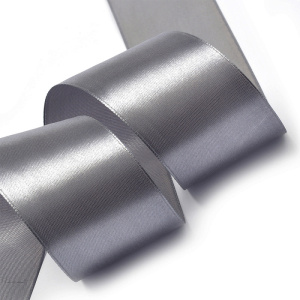 Лента атласная 5см темно-серая (катушка 22,5м) 3170