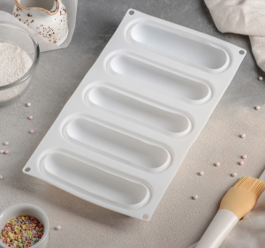 Форма силиконовая "Эклер" 14,5х4см 5 ячеек