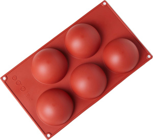 Форма силиконовая ПОЛУСФЕРА 7,5см (5 ячеек)