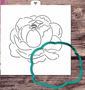 Форма с трафаретом "Пион"