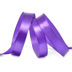 Лента атласная 12мм фиолетовая (катушка 22,5м) 3118