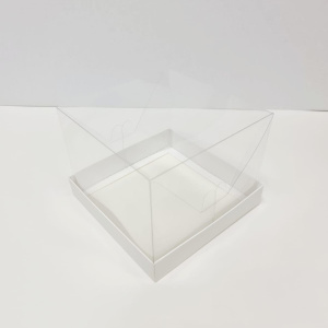 Коробка для торта 160х160х120 с прозрачной крышкой