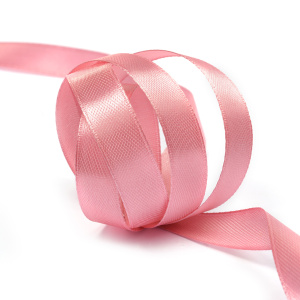 Лента атласная 12мм розовый (катушка 27,4м) 4149