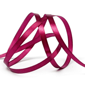 Лента атласная 0,6см темно-бордовая (катушка 27,4м) 3089