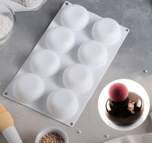 Форма для муссовых десертов "Пуэнти" 8 ячеек (6,6х6,6х3см)