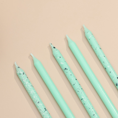 Свечи для торта БЛЕСТЯЩАЯ ВЕЧЕРИНКА голубые 14см 10 штук