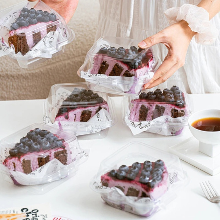 Коробка для БЕНТО-торта ПРОЗРАЧНАЯ 145х145х75мм