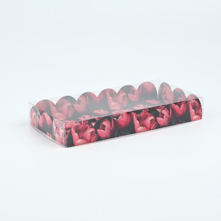 Коробка для пряников 8 МАРТА черно-розовая 21х10,5х3см