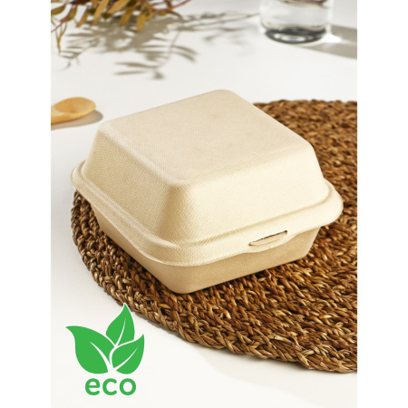 Коробка для БЕНТО-торта 140х140х80мм КРАФТ