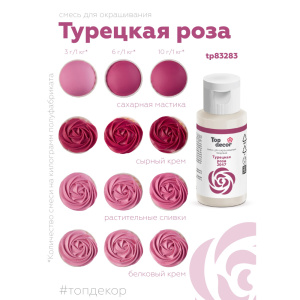 Гелевый краситель ТОП ДЕКОР Турецкая Роза 2047 30 грамм