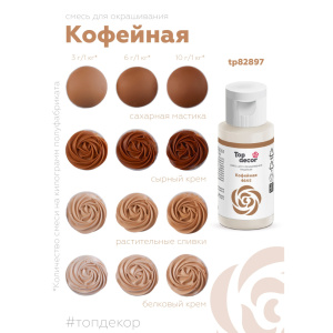 Гелевый краситель ТОП ДЕКОР Кофейный 4645 30 грамм