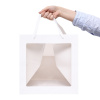 Пакет подарочный с ОКНОМ белый 30х30х30см