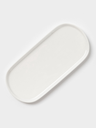 Блюдо сервировочное MAGISTRO white snow 21х10х1см