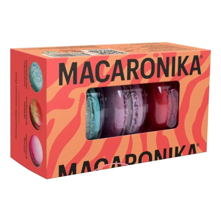 Набор пирожных Макарон Macaronika Гурме TASTY TRENDS 3 штуки (по 16 грамм) 3 разных вкуса