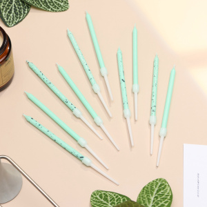 Свечи для торта БЛЕСТЯЩАЯ ВЕЧЕРИНКА голубые 14см 10 штук